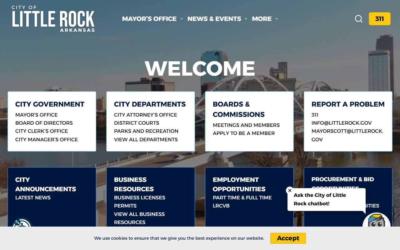 Little Rock Police Department website for Little Rock warrant records
