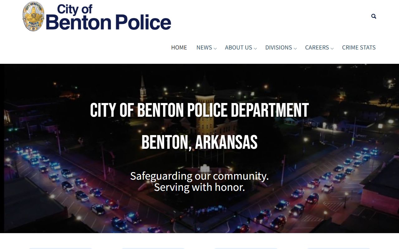 Benton Police Department website for Benton warrant records