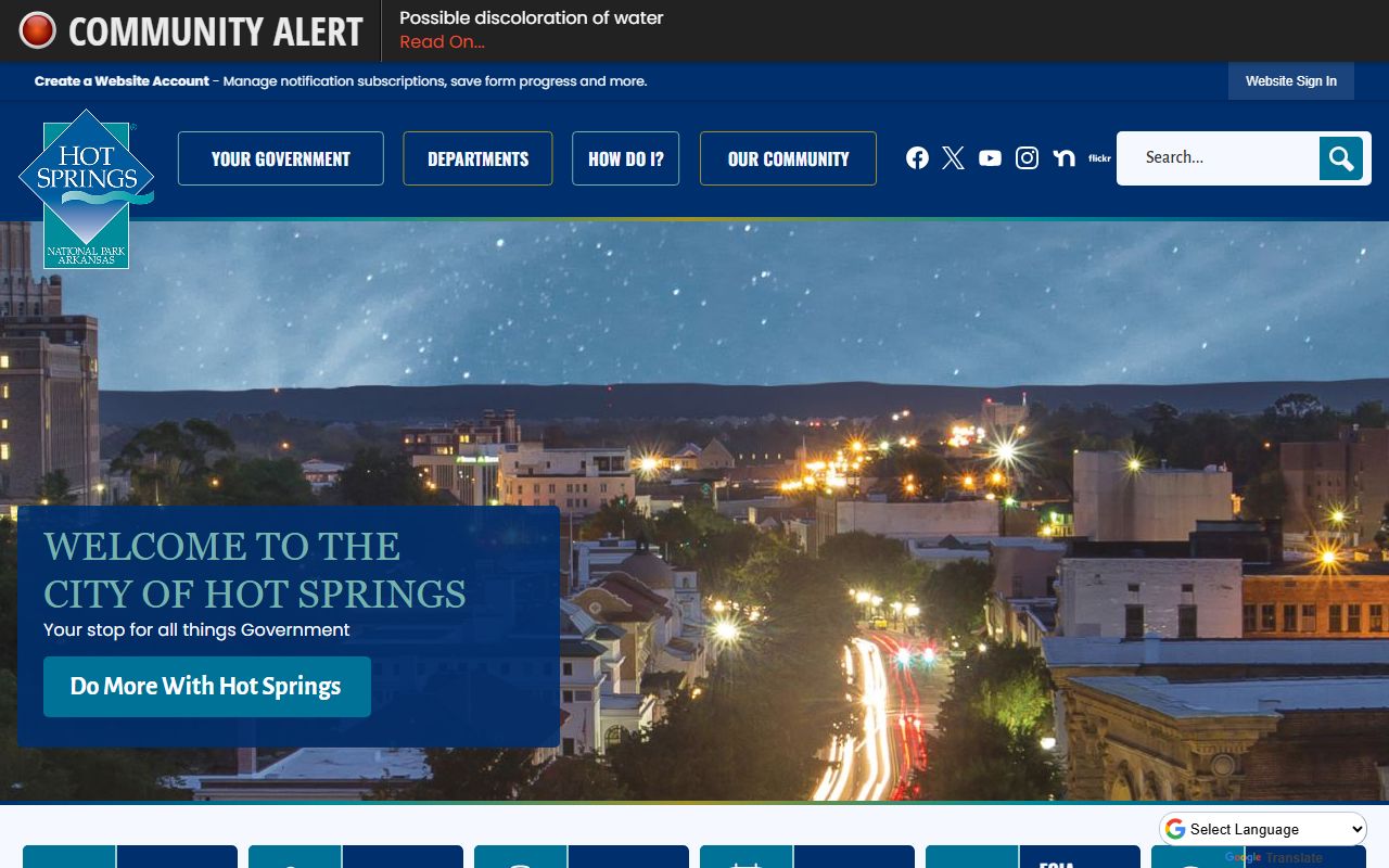 Hot Springs Police Department portal for Hot Springs warrant records