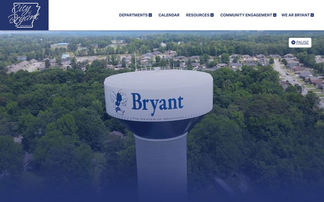 Bryant Police Department website for Bryant warrant records