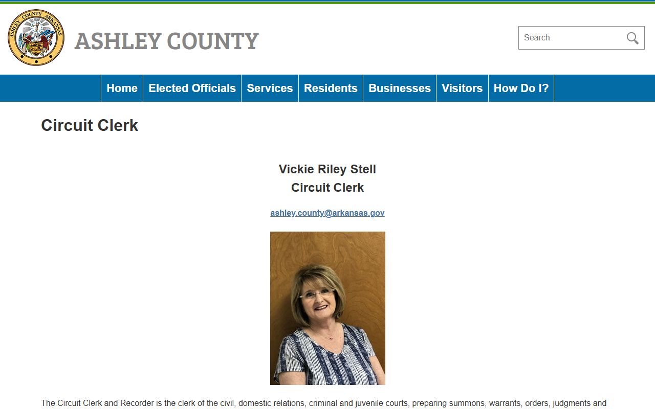 Ashley County warrant records  -  Circuit Clerk site in Hamburg