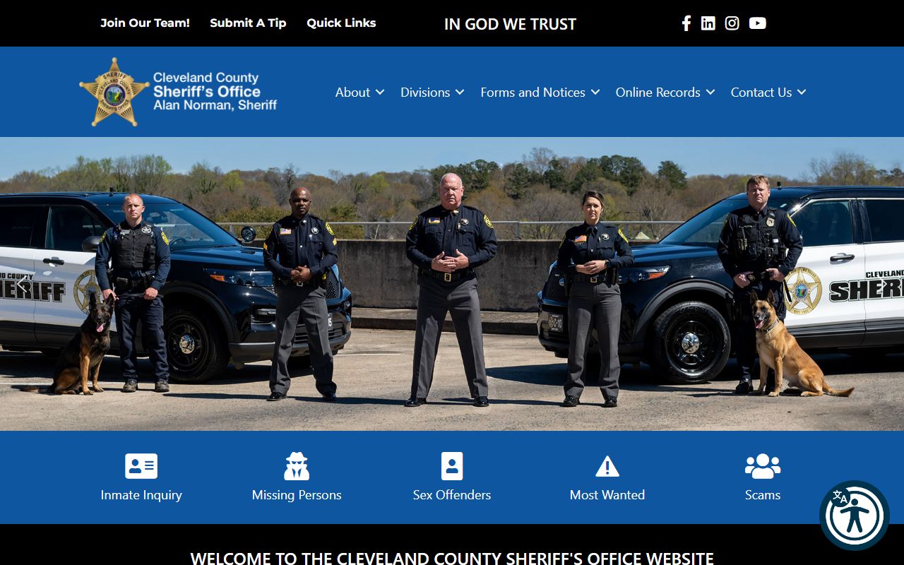 Cleveland County warrant records  -  Sheriff's Office website