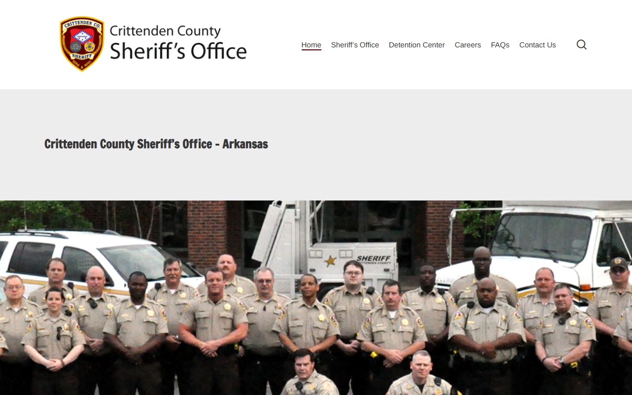 Crittenden County warrant records on the Sheriff Office website